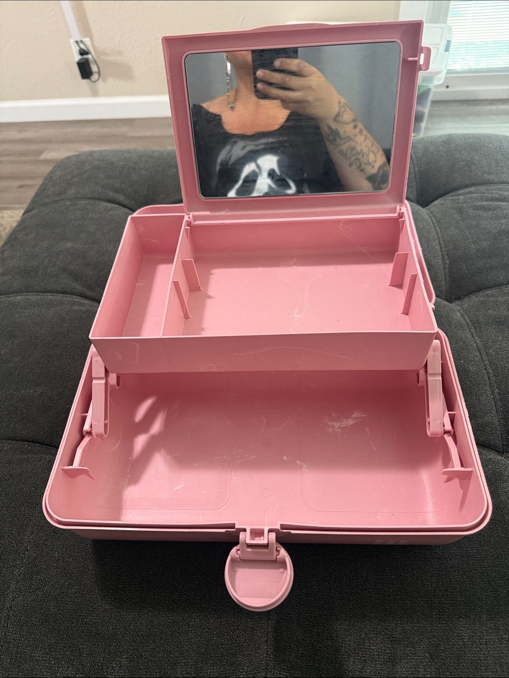 Caboodles Pink Makeup Case with Mirror
